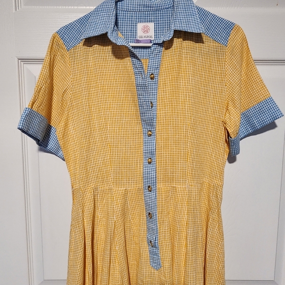 GÜL HÜRGEL Belted Gingham Cotton And Linen-Blend Maxi Shirt Dress - Mari… - Picture 4 of 8